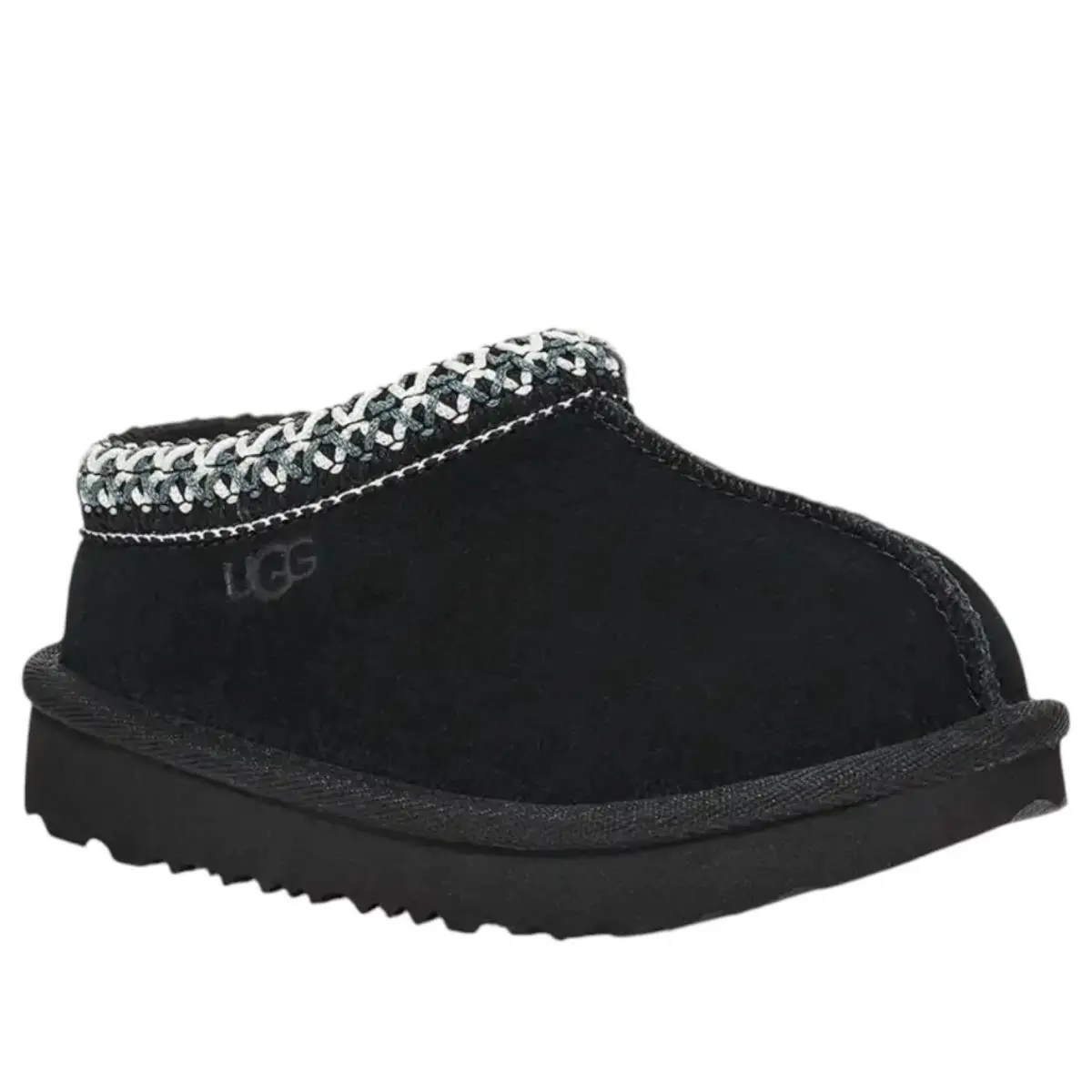 Ugg Tasman II 1019066T-BLK Slippers Toddler 7 Black Suede Slip-on Shoes RHS8783