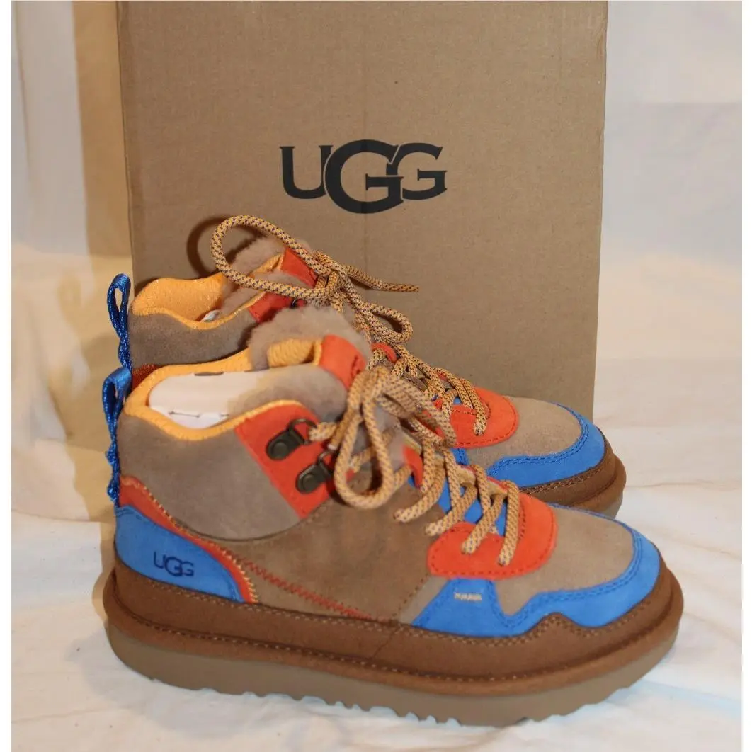 Ugg Youth Highland HI Heritage Suede Boots Csdv Brown SZ 2
