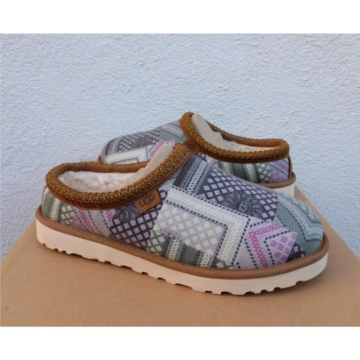 Ugg Tasman Taz Sash Multi Fabric/ Wool Slippers Shoes Men US 11/ Eur 44