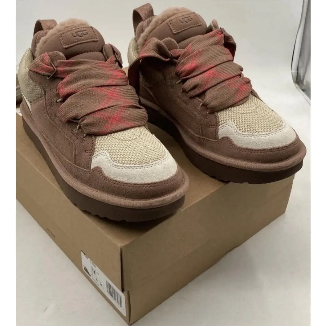 Ugg Women Lowmel Sneakers Rocky Oak Colorway Tan Suede Shoes Size 11