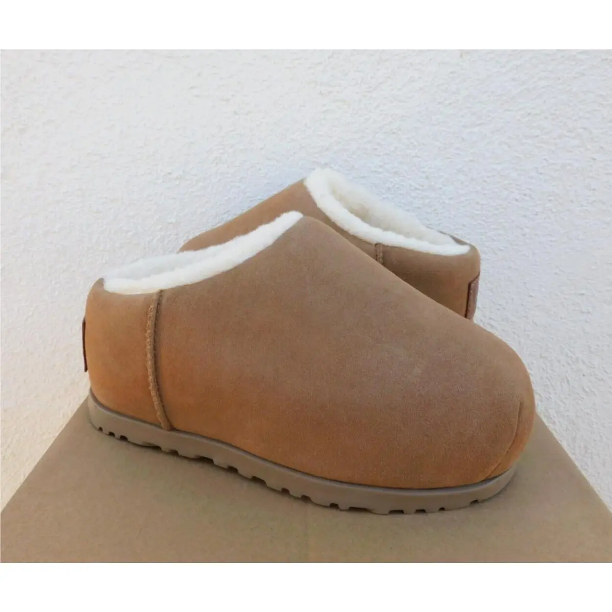 Ugg Chestnut Suede Pumped Slide Platform Slippers Women US 9/ Eur 40