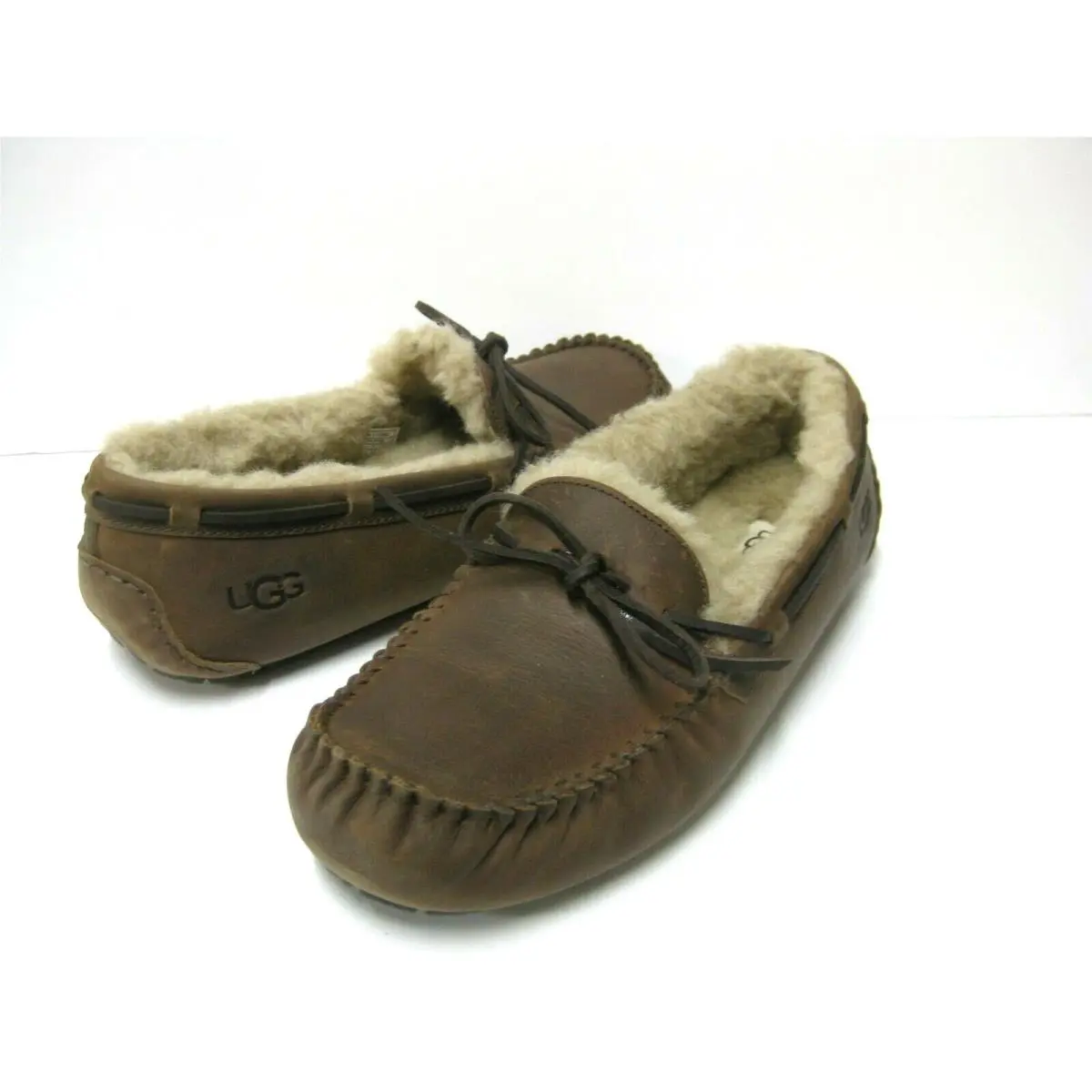 Ugg Olsen Men Slippers Leather Tan US 10 /uk 9 /eu 43