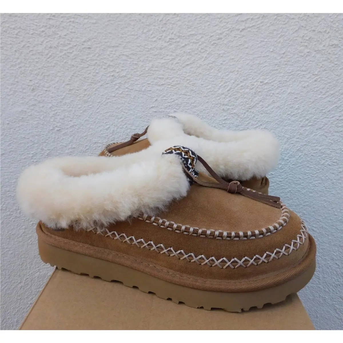 Ugg Chestnut Tasman Alpine Suede Slippers Shoes Women US 6/ Eur 37