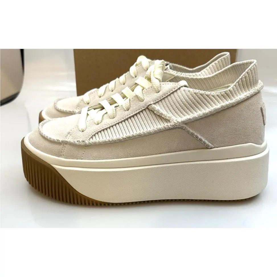 Ugg Women’s Ez-duzzit Lace-up Platform Sneakers US 9 White