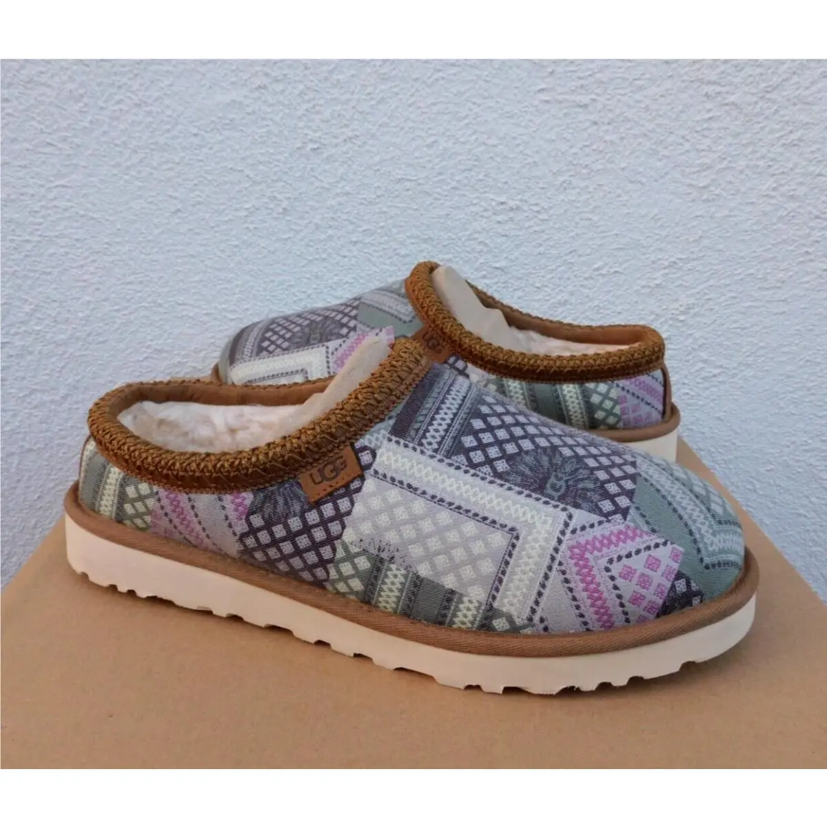 Ugg Tasman Taz Sash Multi Fabric/ Wool Slippers Shoes Men US 11/ Eur 44