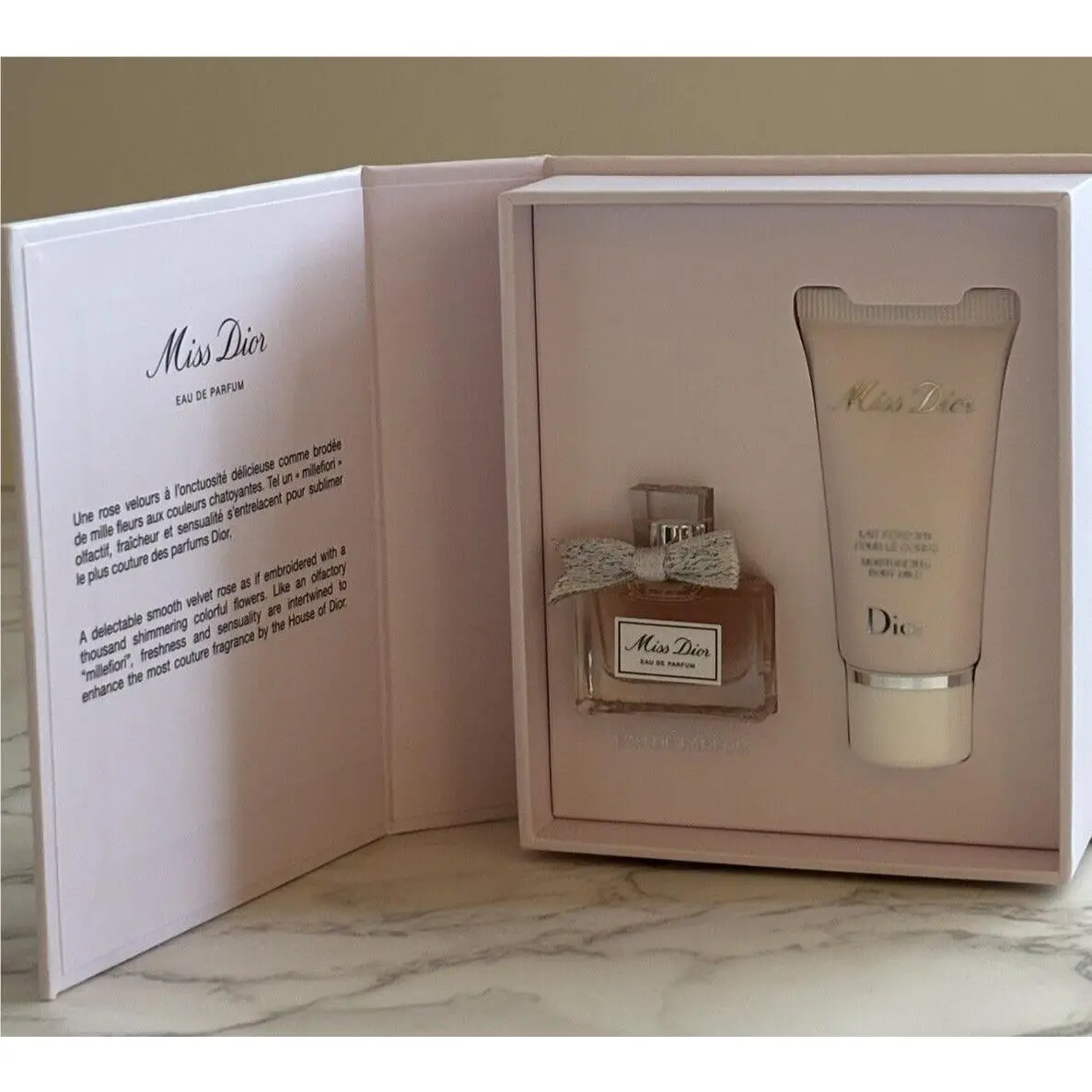 Miss Dior Eau de Parfum 5ml Moisturizing Body Milk 10ml Travel Gift Set