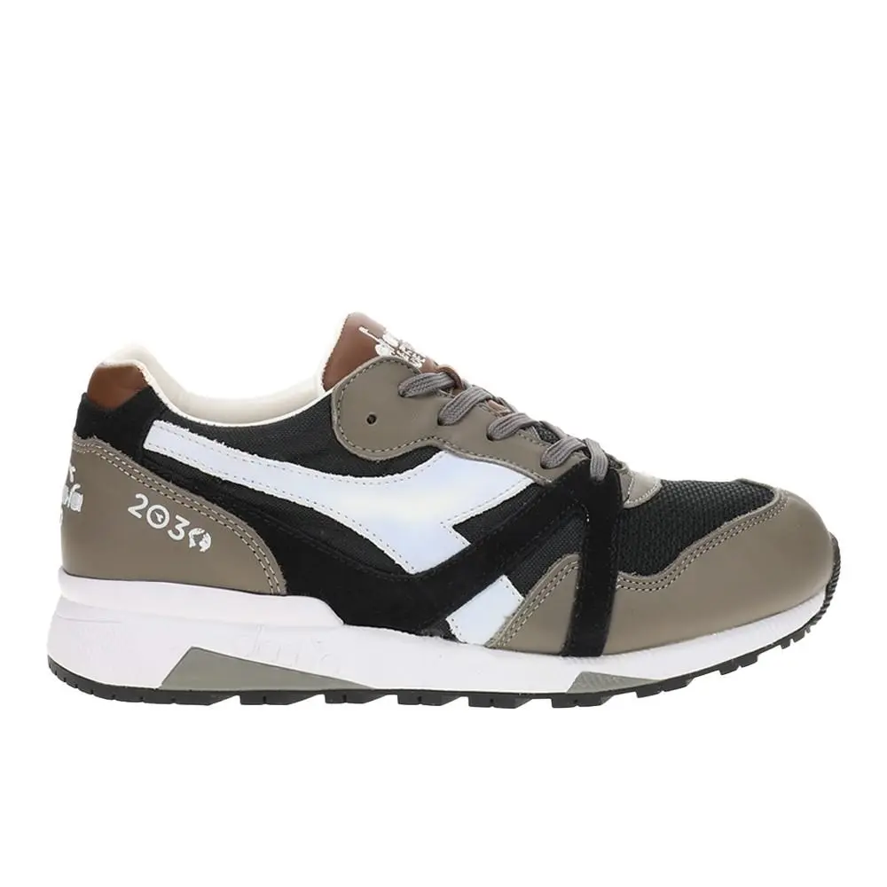 Diadora N9000 2030 Italia Lace Up Mens Black Sneakers Casual Shoes 178285-80013