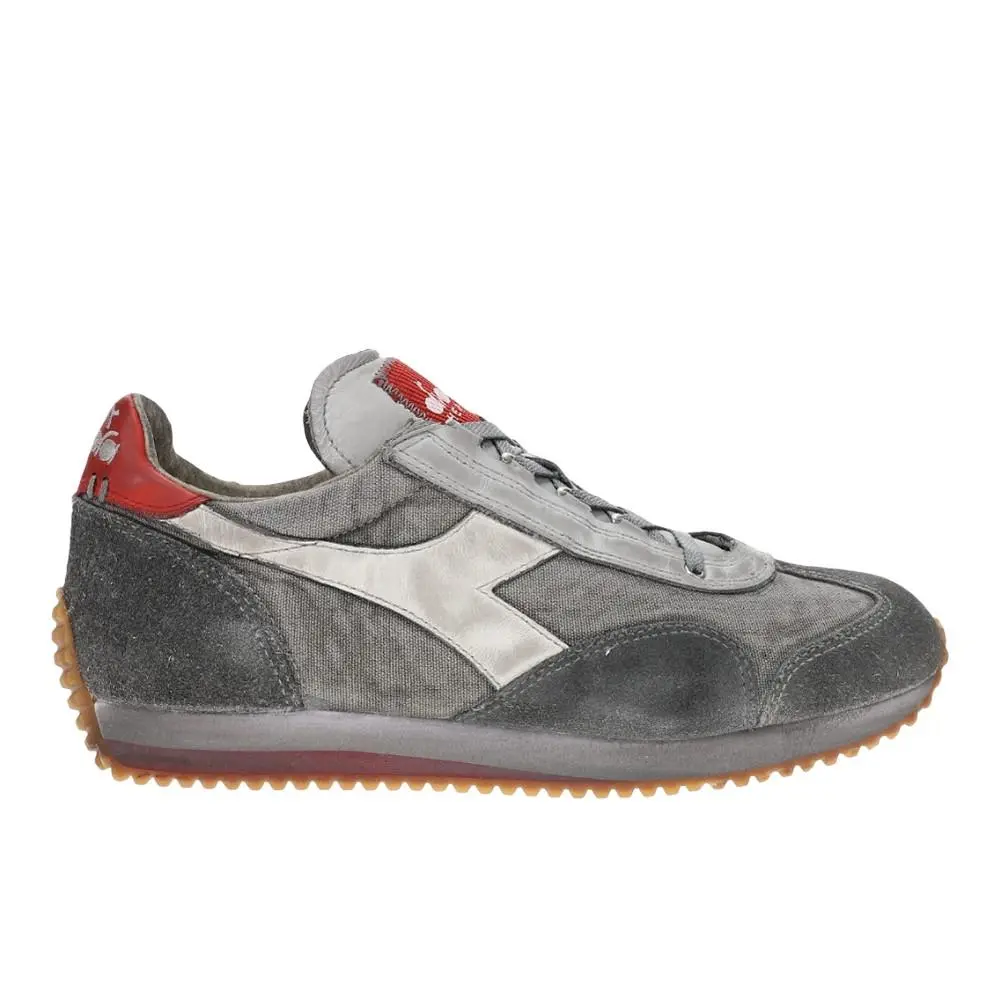 Diadora Equipe H Dirty Stone Wash Evo Lace Up Mens Grey Sneakers Casual Shoes 1