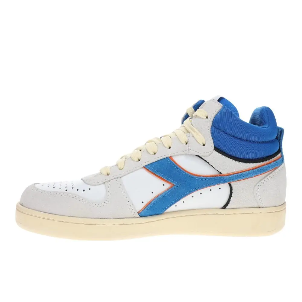 Diadora shoes - diadora Magic Basket Demi Cut Suede Leather Lace Up - 178563-C1970 - White 1