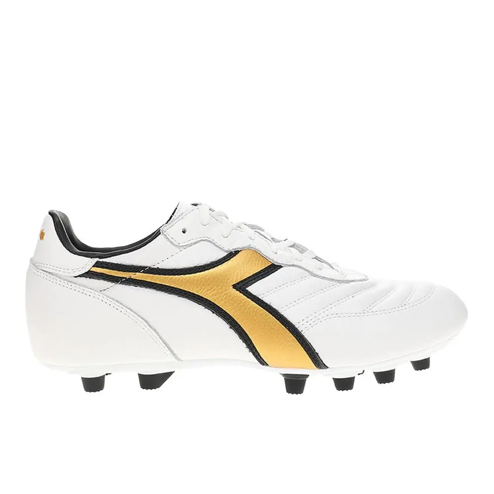 Diadora shoes - diadora Brasil Lt Mpdu Soccer Cleats - 180695-C1070 - White 4