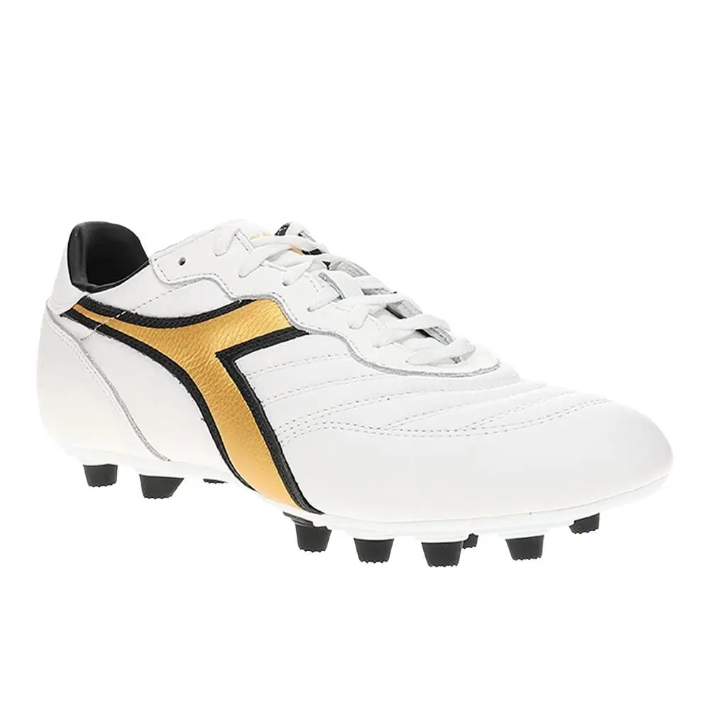 Diadora shoes - diadora Brasil Lt Mpdu Soccer Cleats - 180695-C1070 - White 5