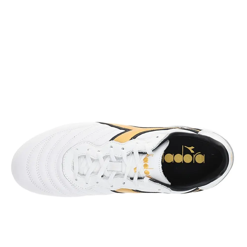 Diadora shoes - diadora Brasil Lt Mpdu Soccer Cleats - 180695-C1070 - White 7