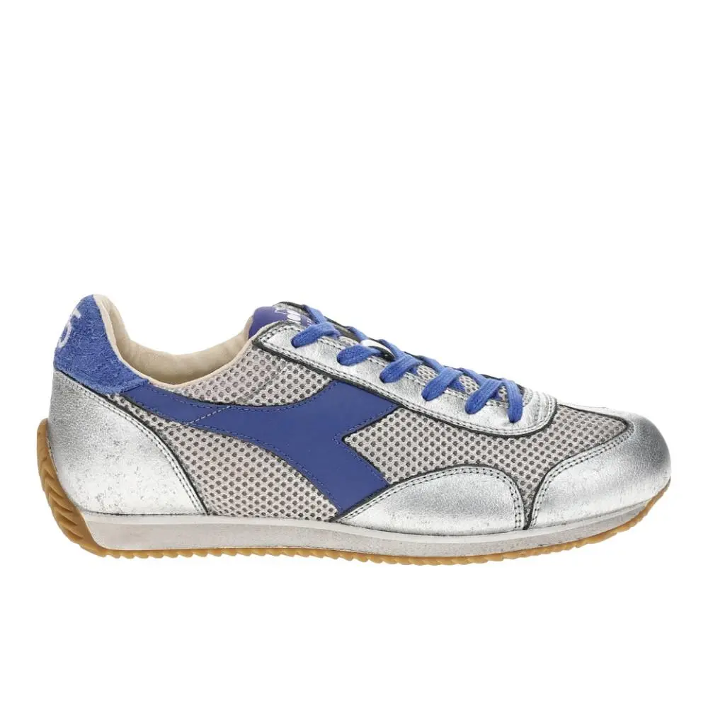 Diadora Equipe Stellar Sw Heritage Lace Up Mens Blue Silver Sneakers Casual Sh