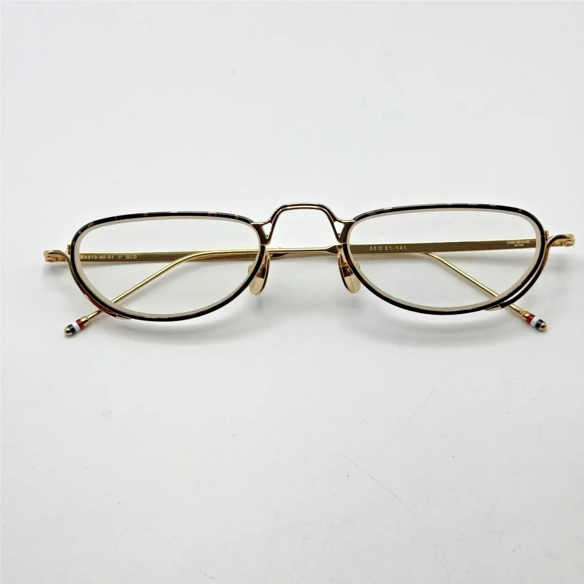 Thom Browne Eyeglasses Frames TBX913 5001 Tortoise Gold 50-21-141