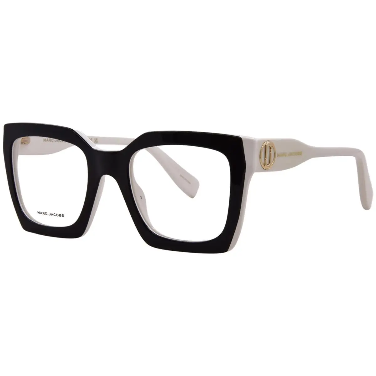 Marc Jacobs Marc-855 80S Eyeglasses Women`s Black/white Full Rim Square 50mm