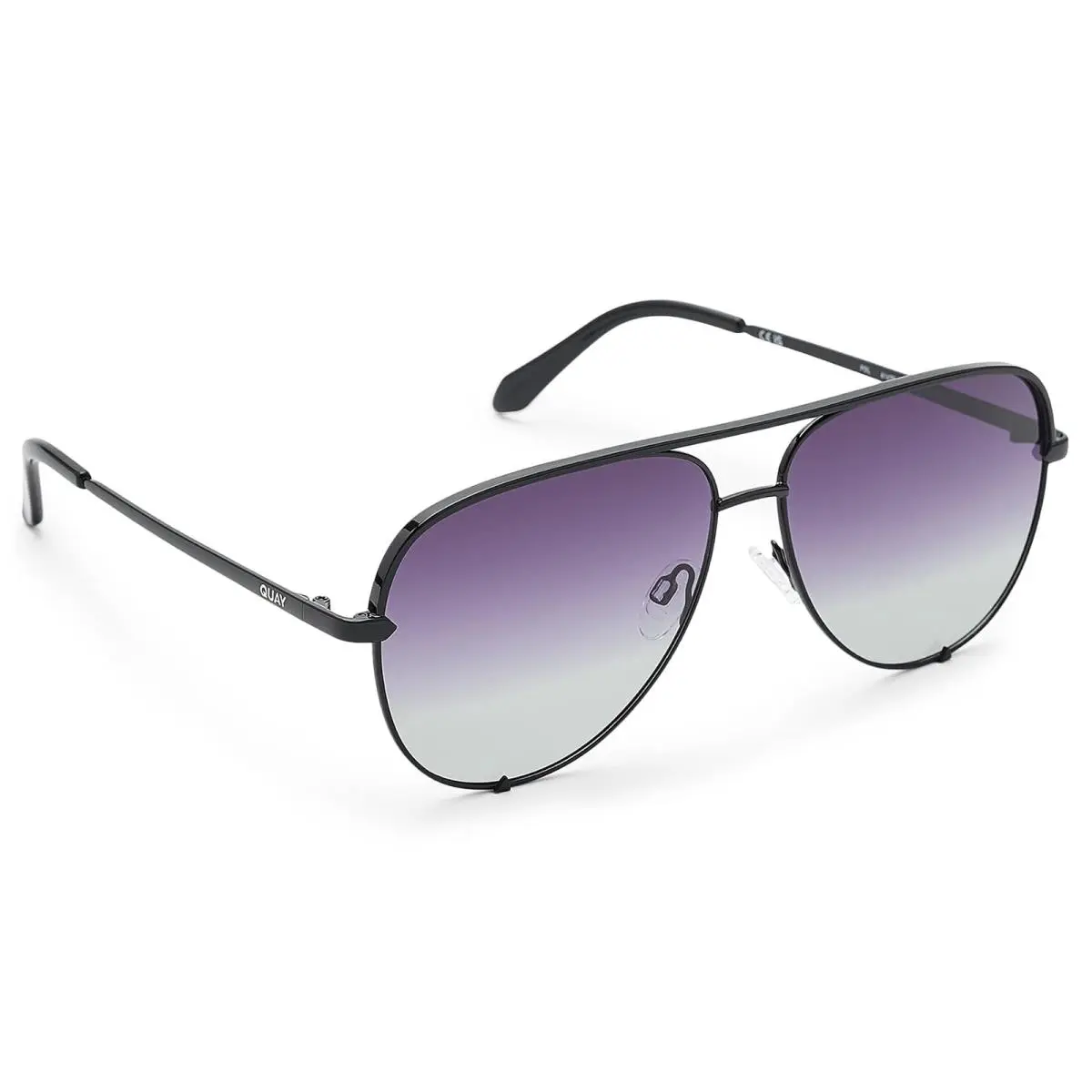 Unisex Sunglasses Quay Australia High Key Black/Black by QUAY