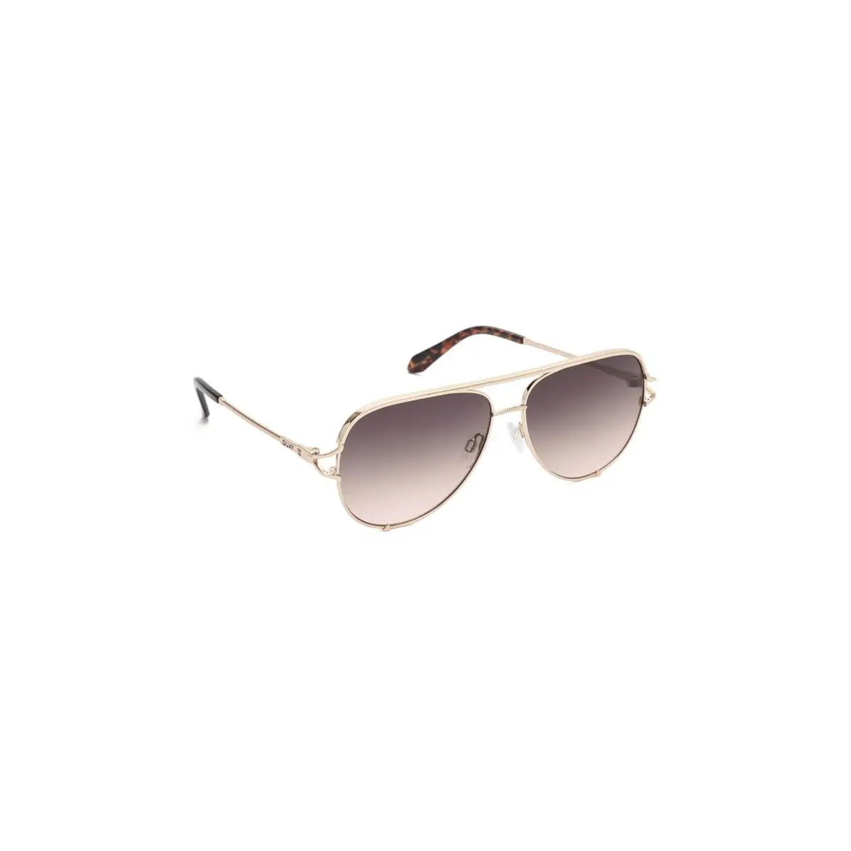 Unisex Sunglasses Quay Australia High Key Twist Gold/Brown by QUAY