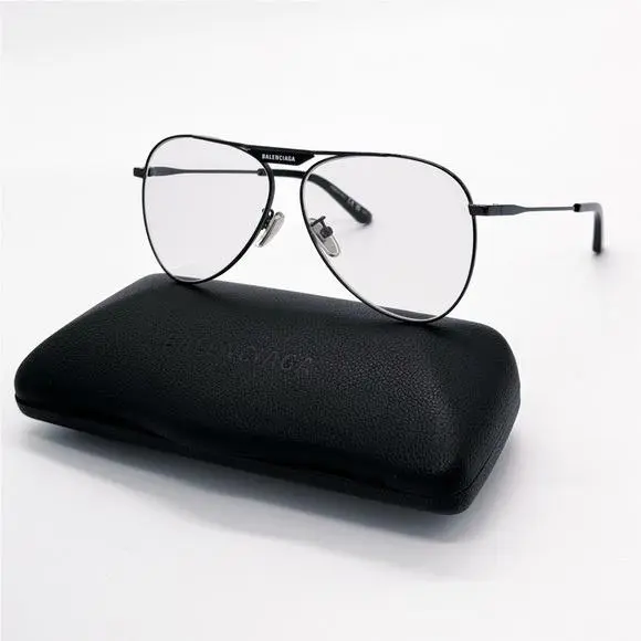 Balenciaga BB0244S 004 Aviator Grey Unisex Sunglasses Balenciaga