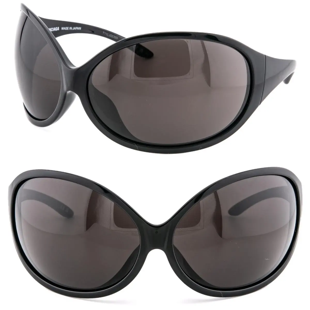 Balenciaga Phantom 0502 Black Oversized Fashion Mask Sunglasses BB0502S 001