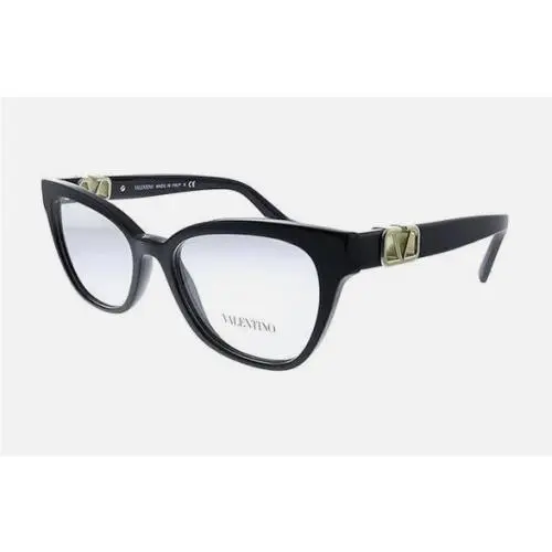 Valentino VA3049 5001 Women`s Sunglasses Black W/ Gold Design