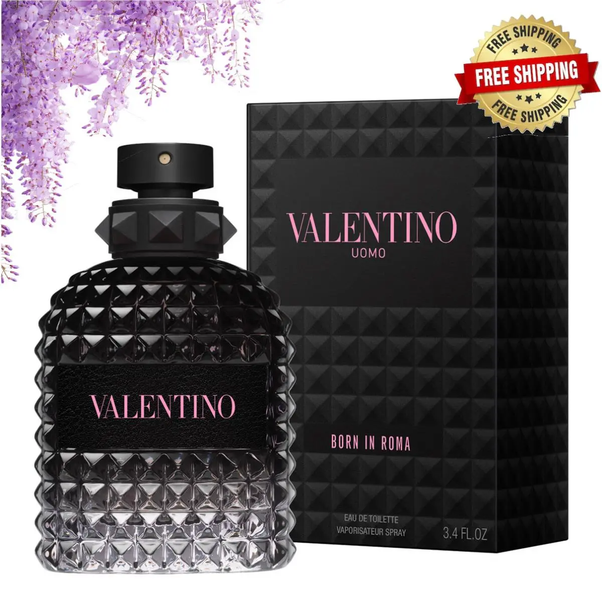 Uomo Born In Roma  100ml 3.4 fl oz Edt Cologne Men Spray by Valentino