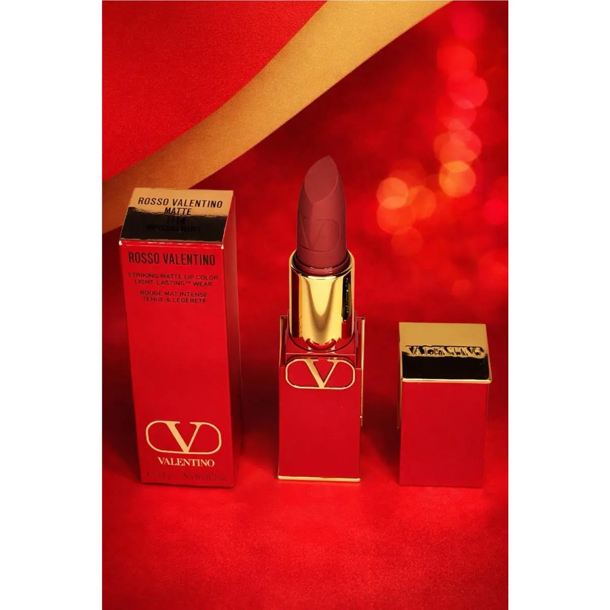 Valentino Rosso Matte 111A Undressed Velvet 0.12oz Refillable Lipstick