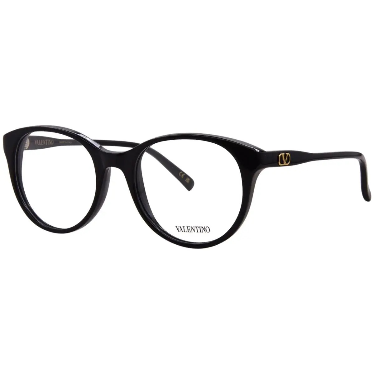 Valentino VG0020O 001 Eyeglasses Women`s Black/gold Full Rim Round Shape 52mm