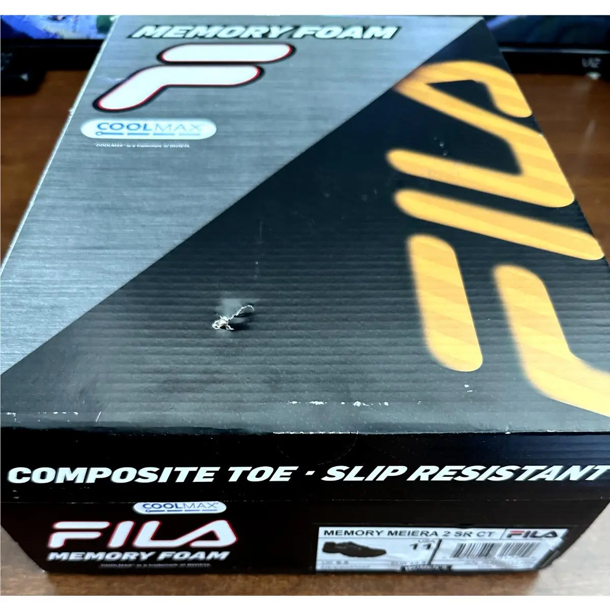 Fila Women`s Memory Meira 2 Slip Resistant Composite Toe Shoe Size 11