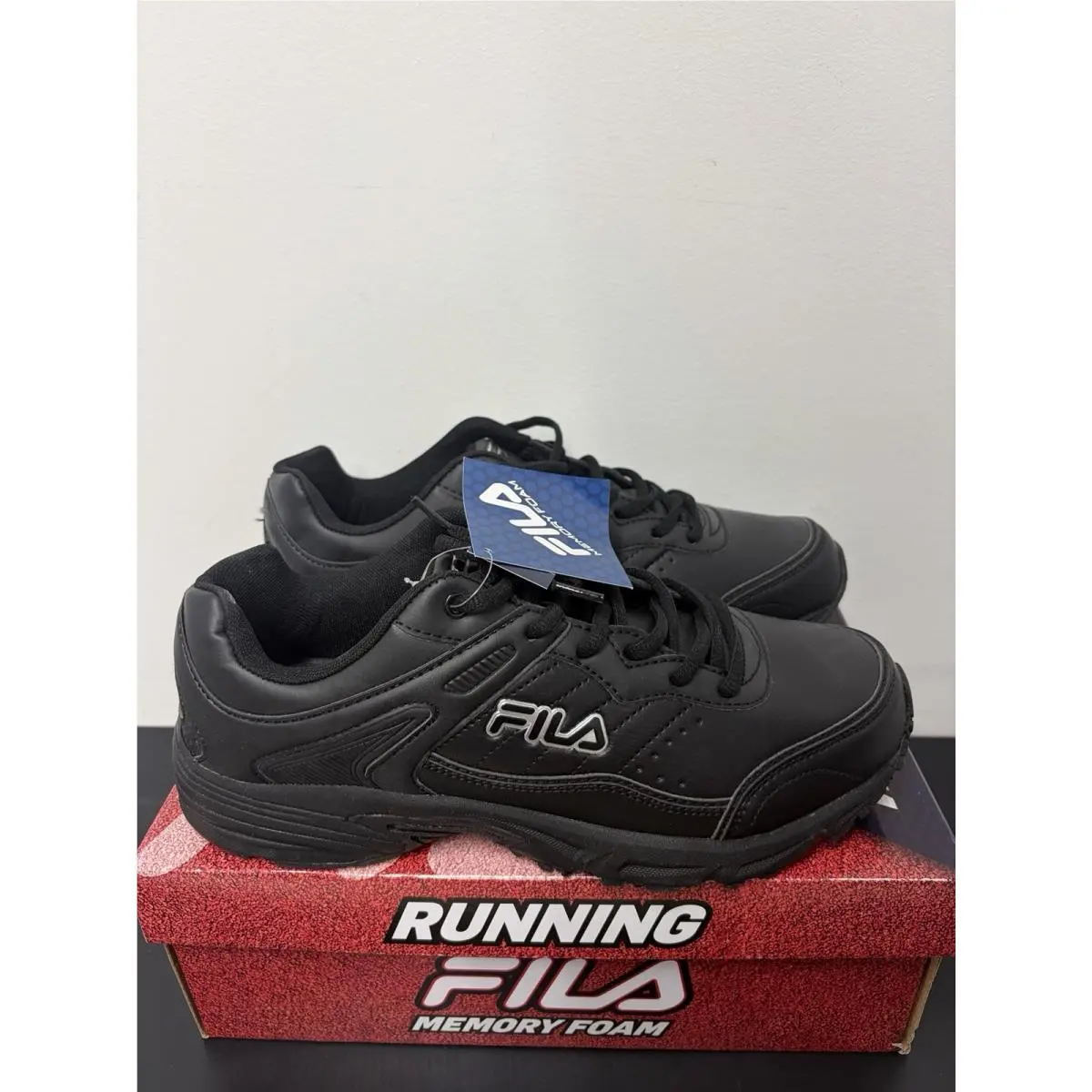 Fila Memory Sportland Black Running Shoes Men’s Size 10 Wide 4E