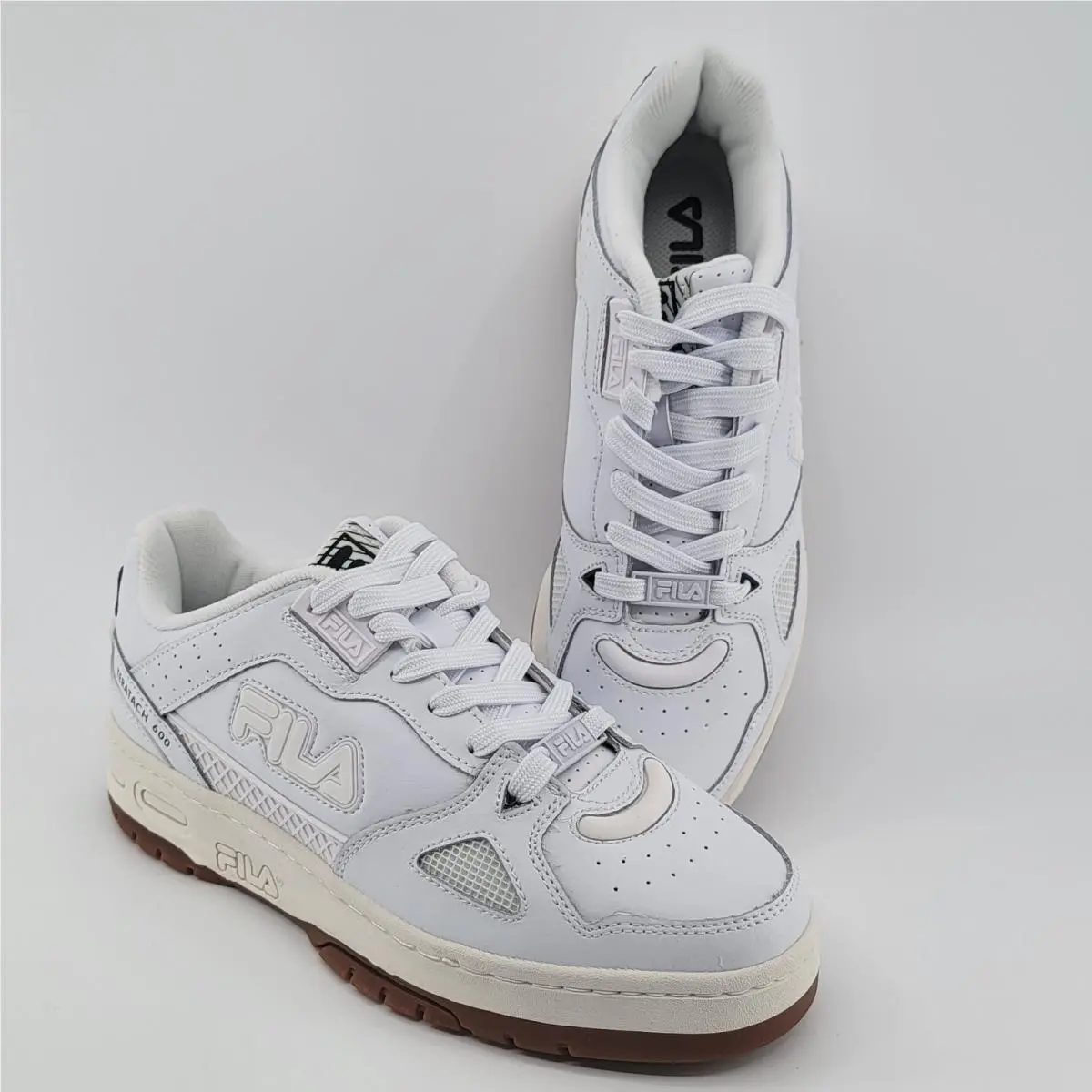 Fila Teratach 600 Shoes Mens Size 7.5 White Gum Low Top Leather 1BM01081-154