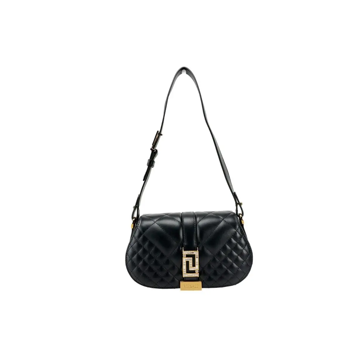 Versace Mini Black Greca Goddess Crossbody Bag