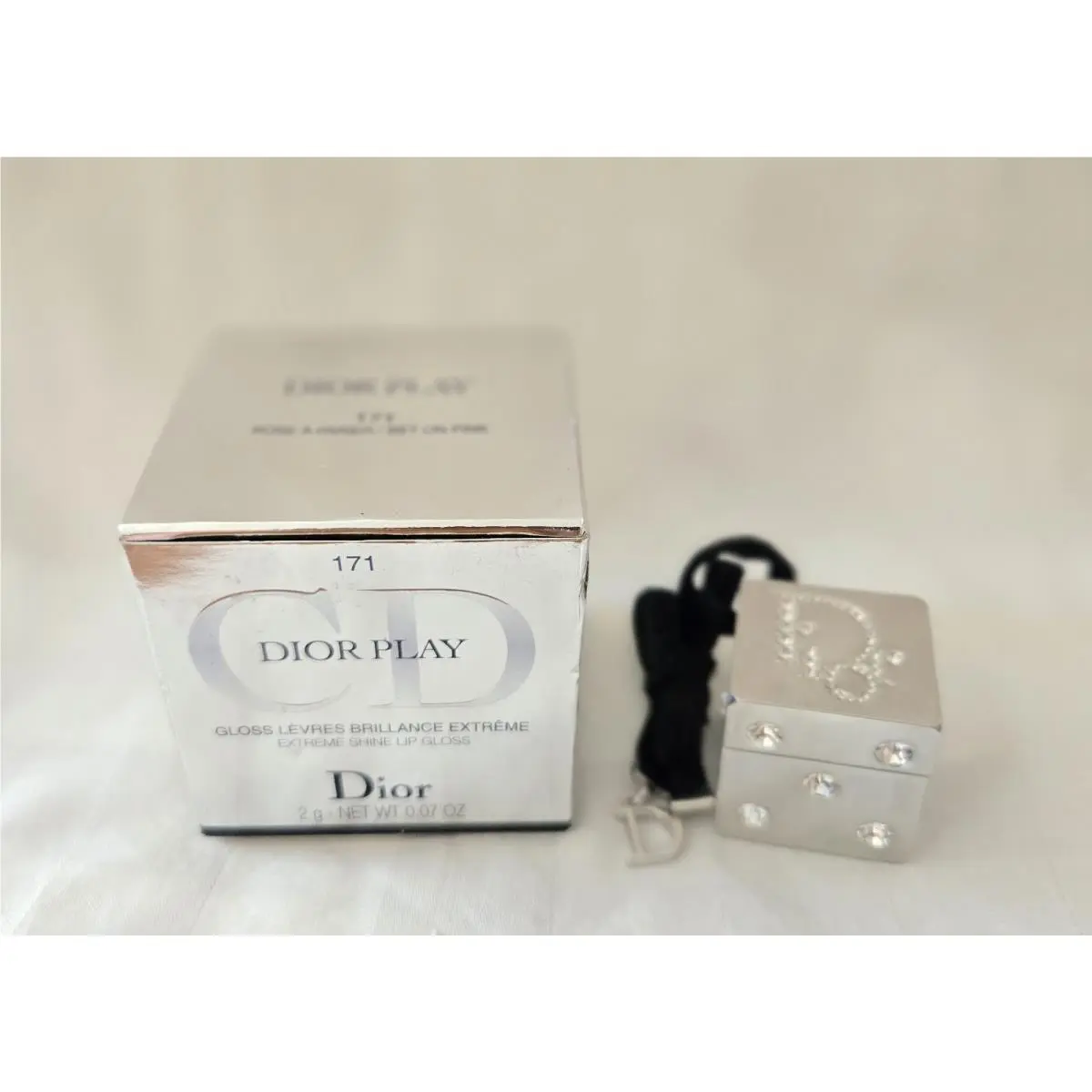 Christian Dior Dice 151 Dior Play Gamble on Beige Swarovski Crystal Charm Lip