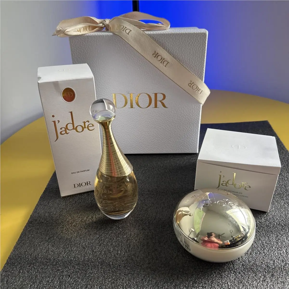 J`adore by Christian Dior 5 oz Body Cream and Parfum 3.4 oz Gift Set