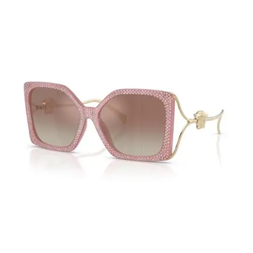 0VE4502U 5535B8 Pink Strass Crystal/gradient Brown Silver Sunglasses by Versace