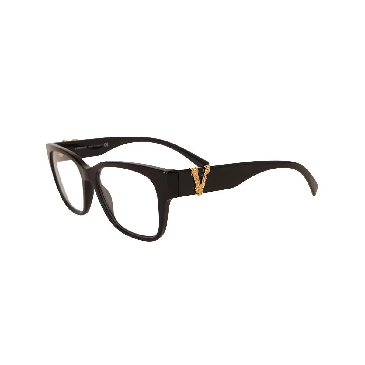 Stunning Iconic Classic  Eyeglasses VE3283-GB1 Black with Gold Design by Versace