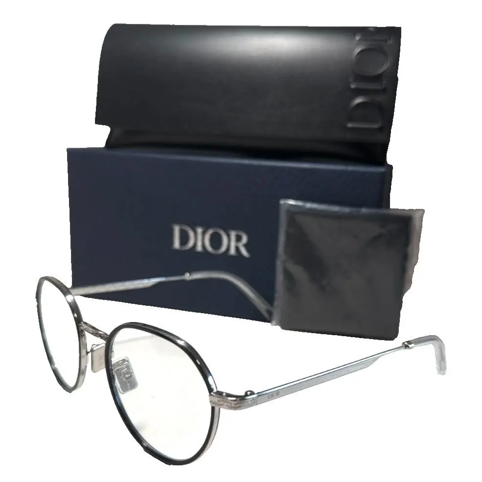 Christian Dior Diorbotanicao R2U F400 Shiny Palladium Authentc Eyeglasses 50-19