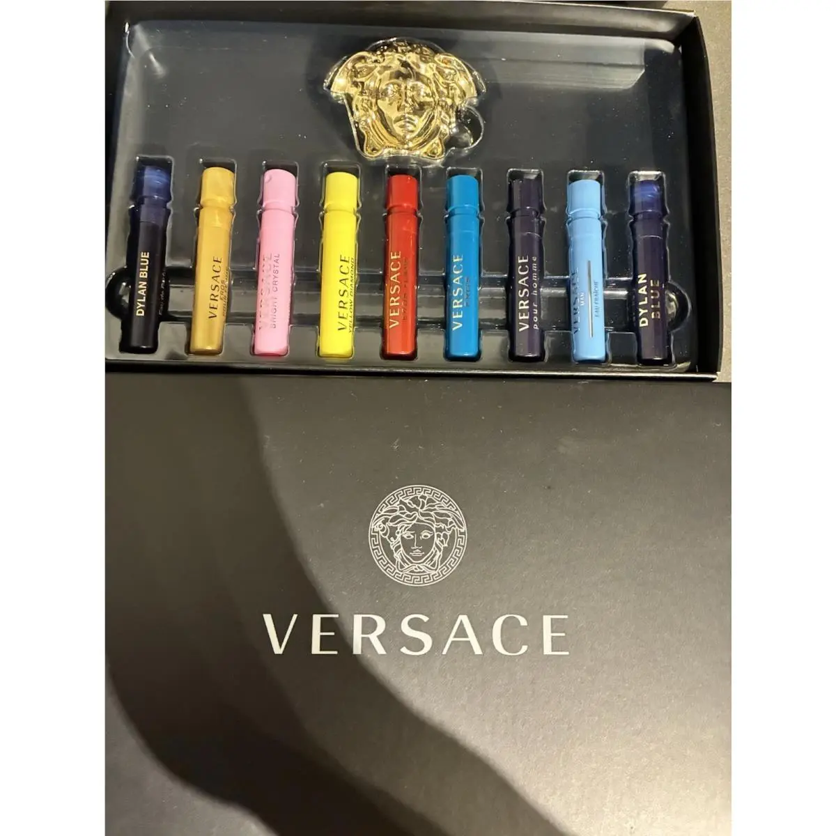 Versace Medusa Magnetic Pin Sample Fragrance Gift Set Men Women