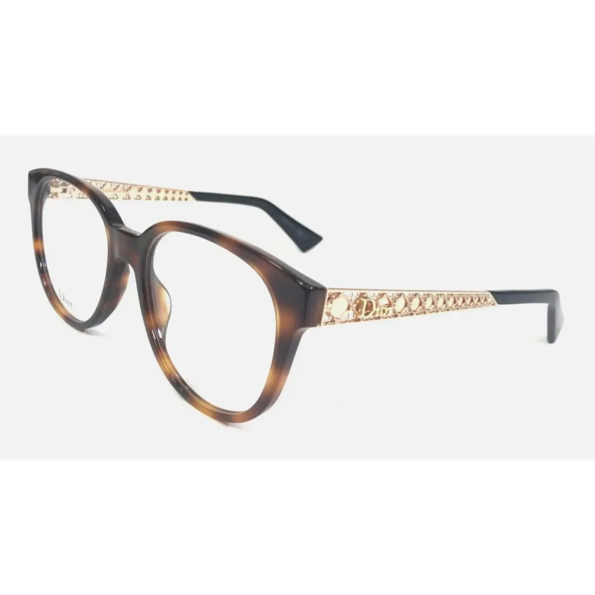 Christian Dior Eyeglasses Frames DioramaO2 DA0 Tortoise Gold Round
