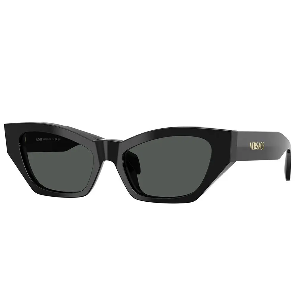 Versace VE 4488U GB1/87 Black Plastic Cat-eye Sunglasses Grey Lens