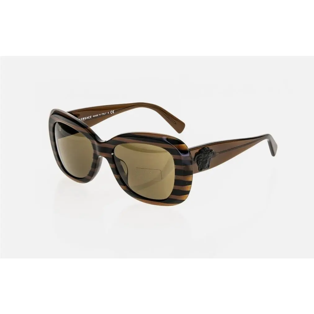 Sunglasses 4317 5187/73 Striped Brown Shiny Medusa by Versace