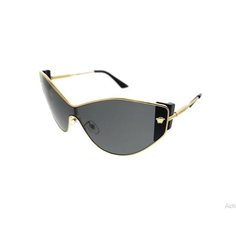 Versace Women`s Sunglasses VE2239-100287/3N Gold Gray Futuristic