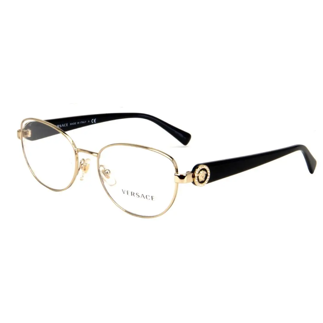 Versace Women`s Eyeglasses VE1246B-1332 52 Black Gold