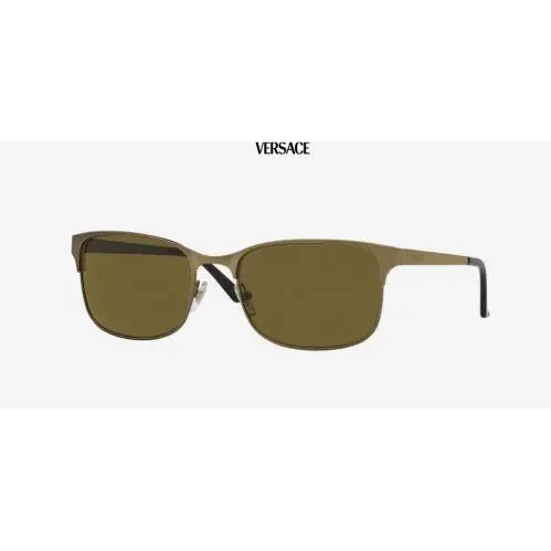 Versace Men`s Sunglasses VE2149 1325/73 Brass Metal Matte Brown