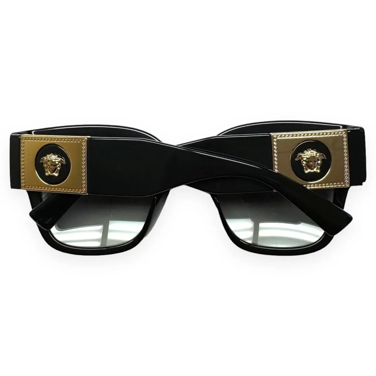 Sunglasses VE 4437-U GB1/11 Polished Black Gold Medusa Logo with Case by Versace