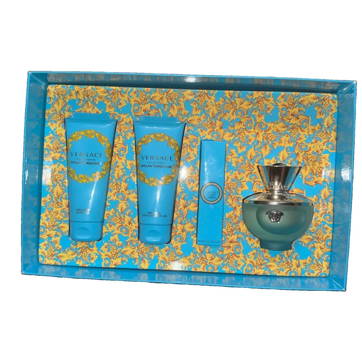 Versace Dylan Turquoise Pour Femme 4 Pc Gift Set
