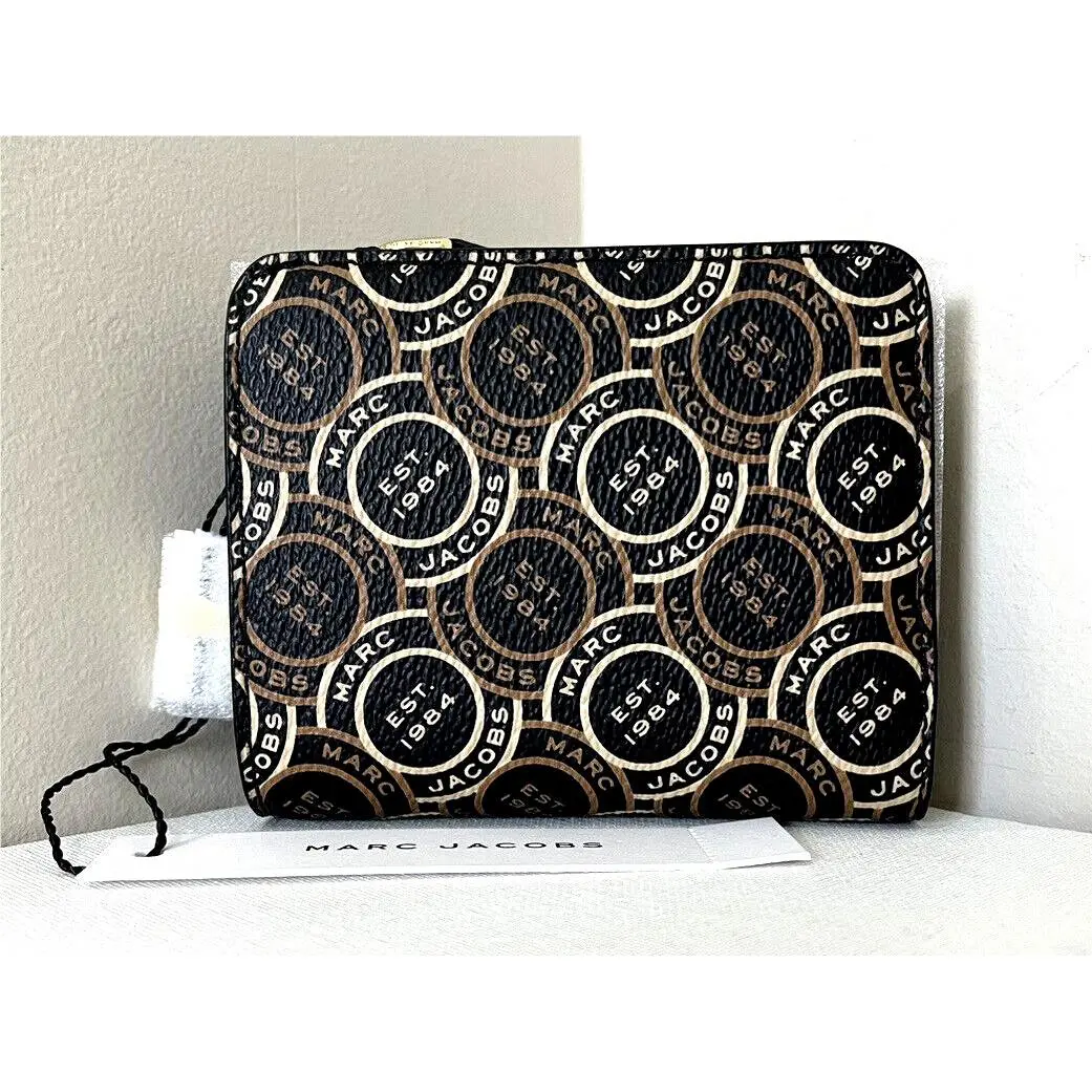 Marc Jacobs Logo Compact Wallet Black Multi