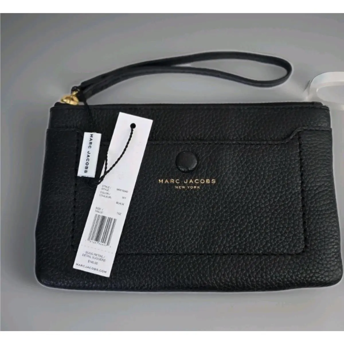 Marc Jacobs Empire City Leather Wristlet Wallet Clouch Black