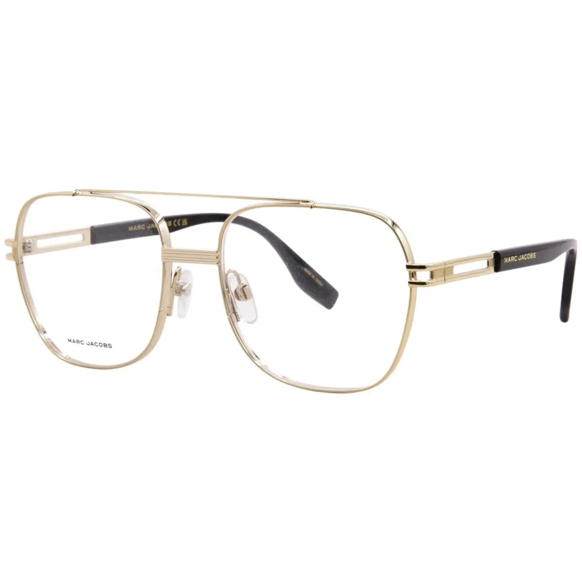 Marc Jacobs Marc-785 Rhl Eyeglasses Men`s Gold/black Full Rim Rectangle 57mm