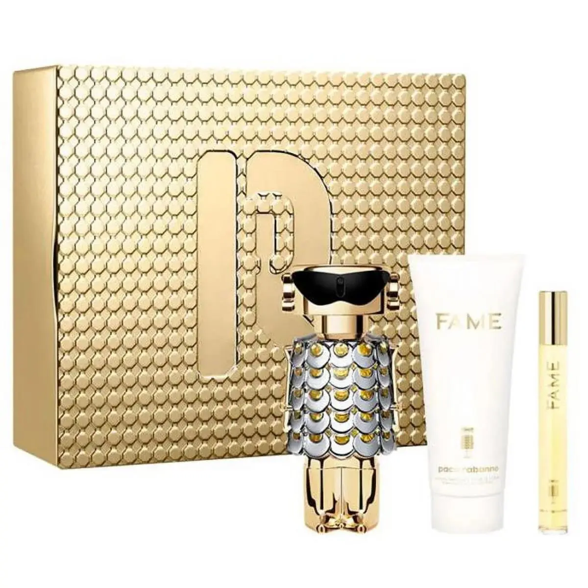 Paco Rabanne Fame 3 Pcs Set For Women 2.7oz Edp 3.4oz Lotion 0.34oz Travel