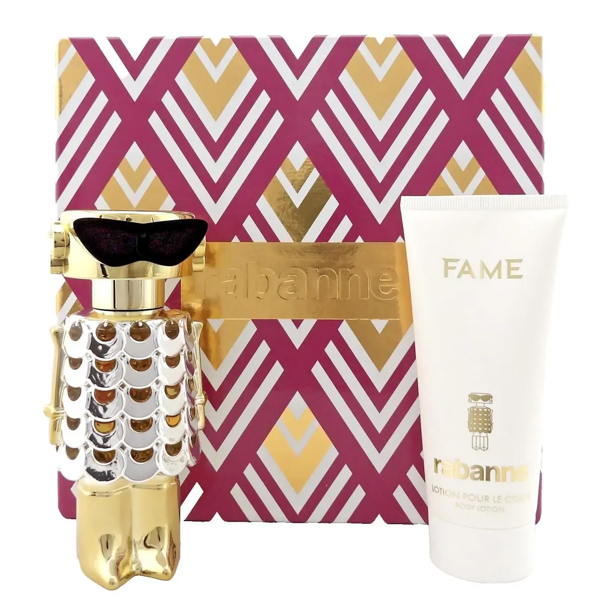 Fame by Rabanne 2.7oz Eau de Parfum Spray + 3.4oz Body Lotion. Set For Women by Paco Rabanne